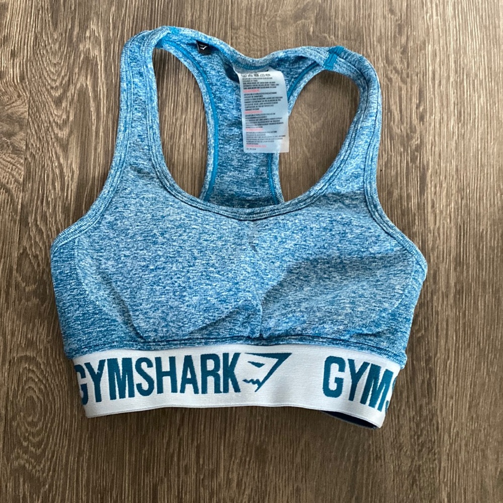 Gymshark blue Merle sports bra
